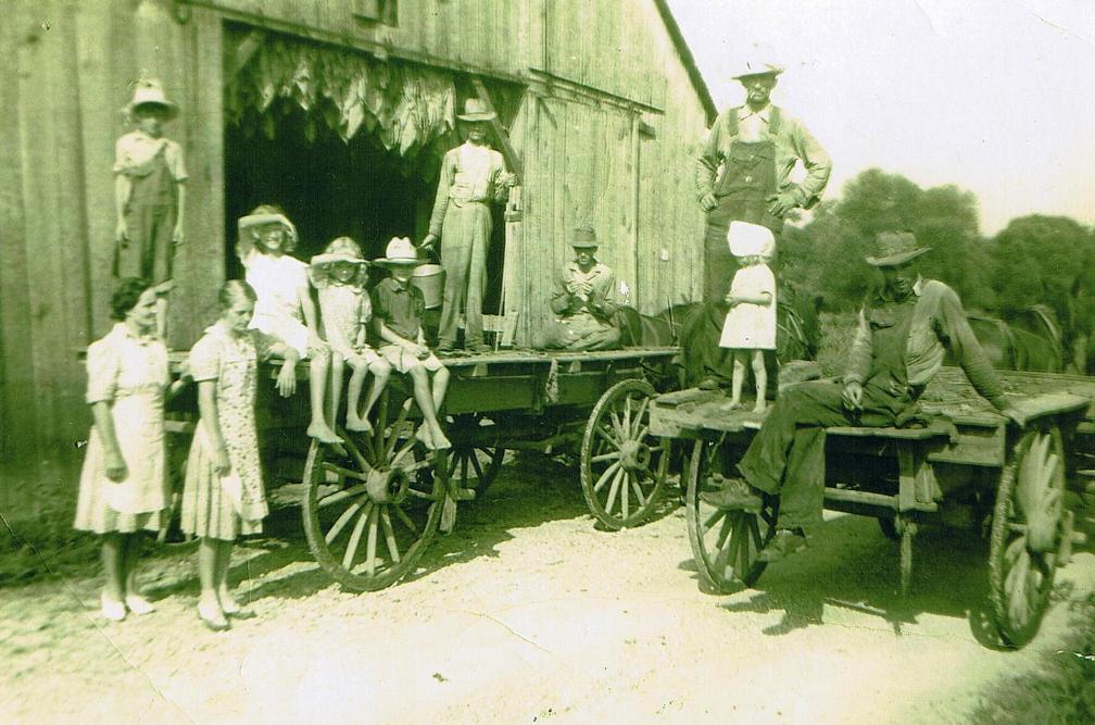 Barn and Wagons
