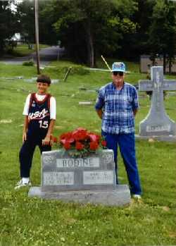 Grave of Charles Sharp Bodine (next to it are Tad Lenhart and Robert O. Bodine