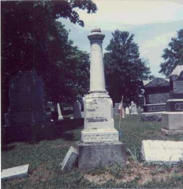 John and Sarah Bodine Chamberlin's Tombstone