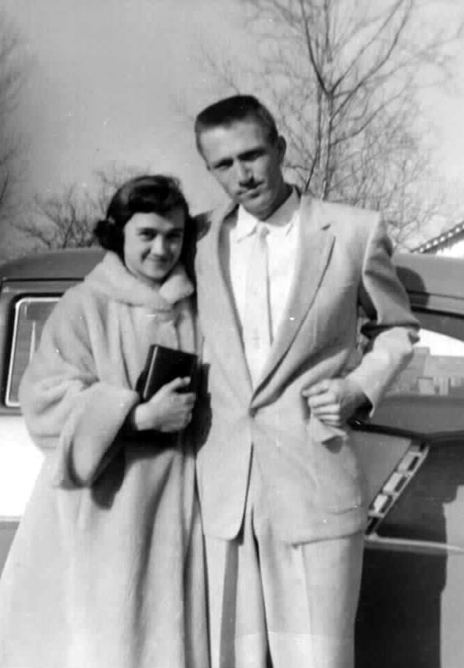 Mom and Dad down at the farm