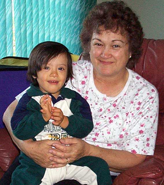 Ian Bodine with Grandma Bodine