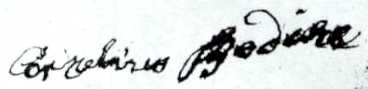 Signature #3 of Cornelius Bodine