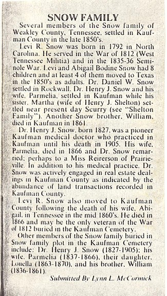 Article about Levi Snow