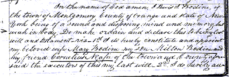 Lewis I. Bodine Will, page 1