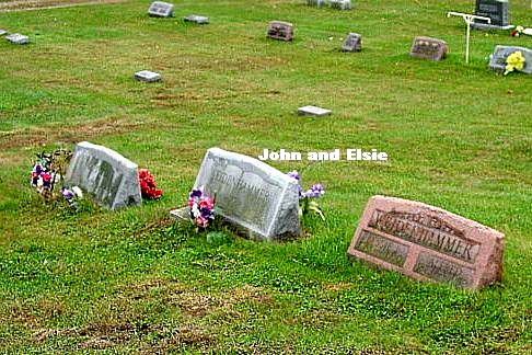 Graves of John Weidenhammer and Elsie Bodine
