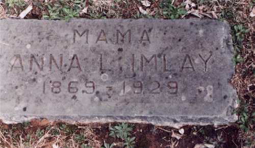 Grave of Anna Lucretia (Bodine) Imlay