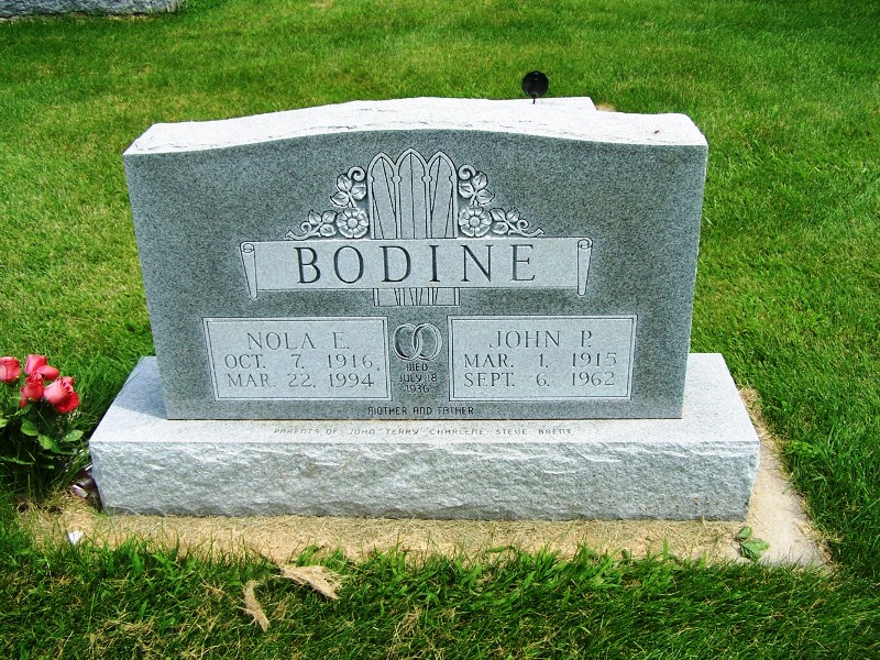 Grave of John and Nola Bodine