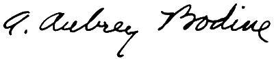 Signature of A. Aubrey Bodine