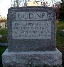 Gravestone of John E. Bodine